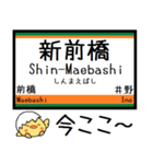 両毛線(小山-新前橋) 気軽に今この駅だよ！（個別スタンプ：19）