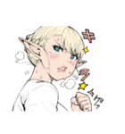 エルフさんは痩せられない。（個別スタンプ：34）