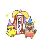 インコさんスタンプ（ウロコ＆セキセイ）（個別スタンプ：10）