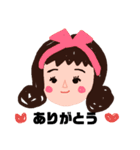 お絵描き女の子スタンプ（個別スタンプ：1）