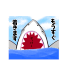 使いやすい言葉 大口サメくん 冬バージョン（個別スタンプ：28）