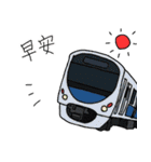 楽しいカラフルな電車！〜中国語ver〜（個別スタンプ：2）
