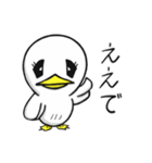 京都からお越しの白アヒルさんとカルガモ（個別スタンプ：1）