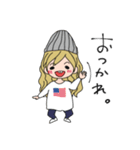 出っ歯女子ー！（個別スタンプ：19）