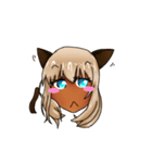 猫の女の子 - シャムの猫（個別スタンプ：8）