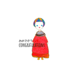 まんまるおんなのこ manmaru girl（個別スタンプ：12）