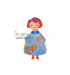 まんまるおんなのこ manmaru girl（個別スタンプ：14）