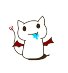これは白い猫です！ ？ - 悪魔の記事（個別スタンプ：1）