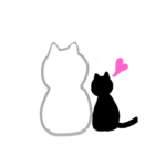 黒ネコと(冬)（個別スタンプ：3）