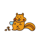 ふわふわリスさん（個別スタンプ：3）