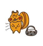 ふわふわリスさん（個別スタンプ：4）