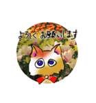 花猫-日常の挨拶（個別スタンプ：8）