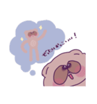 変なうさぎとたぬきととり。（個別スタンプ：15）