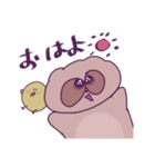 変なうさぎとたぬきととり。（個別スタンプ：16）