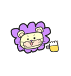 むらさきのらいおん（個別スタンプ：3）