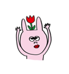 うさぎたち(ピンク)（個別スタンプ：35）