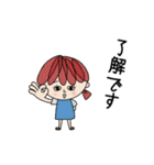 カラフルな女の子＊日常会話①（個別スタンプ：3）