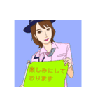 eバス屋のガイドさんと少し運転手さんも。（個別スタンプ：16）