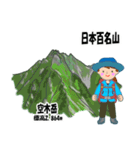 日本百名山 登山女子 南ア中央ア0123f（個別スタンプ：13）
