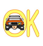 ノブのオレンジ色のオフロード車（個別スタンプ：2）