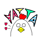 にわとりさん×派手文字（個別スタンプ：28）