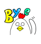 にわとりさん×派手文字（個別スタンプ：29）
