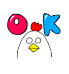 にわとりさん×派手文字（個別スタンプ：30）