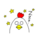 にわとりさん×派手文字（個別スタンプ：35）