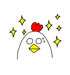 にわとりさん×派手文字（個別スタンプ：36）
