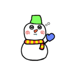雪だるまくん★いろんな表情＆冬のあいさつ（個別スタンプ：1）