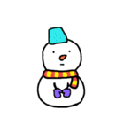 雪だるまくん★いろんな表情＆冬のあいさつ（個別スタンプ：2）