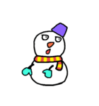 雪だるまくん★いろんな表情＆冬のあいさつ（個別スタンプ：3）