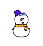 雪だるまくん★いろんな表情＆冬のあいさつ（個別スタンプ：4）