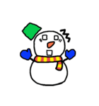 雪だるまくん★いろんな表情＆冬のあいさつ（個別スタンプ：6）