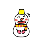 雪だるまくん★いろんな表情＆冬のあいさつ（個別スタンプ：7）