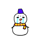 雪だるまくん★いろんな表情＆冬のあいさつ（個別スタンプ：8）