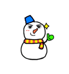 雪だるまくん★いろんな表情＆冬のあいさつ（個別スタンプ：9）