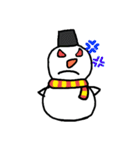 雪だるまくん★いろんな表情＆冬のあいさつ（個別スタンプ：10）