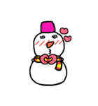 雪だるまくん★いろんな表情＆冬のあいさつ（個別スタンプ：11）