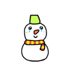 雪だるまくん★いろんな表情＆冬のあいさつ（個別スタンプ：12）