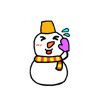 雪だるまくん★いろんな表情＆冬のあいさつ（個別スタンプ：13）