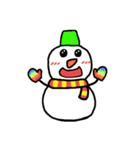 雪だるまくん★いろんな表情＆冬のあいさつ（個別スタンプ：14）