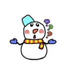 雪だるまくん★いろんな表情＆冬のあいさつ（個別スタンプ：16）