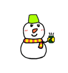 雪だるまくん★いろんな表情＆冬のあいさつ（個別スタンプ：17）