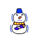 雪だるまくん★いろんな表情＆冬のあいさつ（個別スタンプ：18）