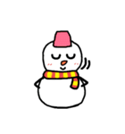 雪だるまくん★いろんな表情＆冬のあいさつ（個別スタンプ：21）