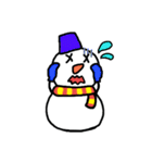 雪だるまくん★いろんな表情＆冬のあいさつ（個別スタンプ：22）