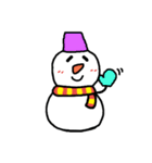 雪だるまくん★いろんな表情＆冬のあいさつ（個別スタンプ：25）