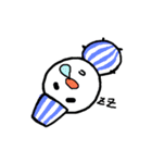 雪だるまくん★いろんな表情＆冬のあいさつ（個別スタンプ：27）