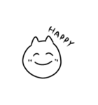白い変な猫（個別スタンプ：9）